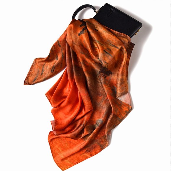 Grace Scarves 100% Silk Scarf, Artists Collection, Monet, Impression, Sunrise - Picture 3 of 4